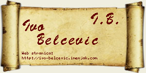 Ivo Belčević vizit kartica